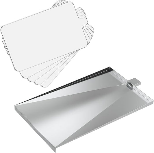 DELSbbq SUB025 Drip Tray for Traeger Grill, Bronson 20 BBQ055 Junior Elite 20 Tailgater 20 Drip Pan Replacement Parts Kit for Traeger Grease Tray TFB29PLB TFB29LZB TFB29LZA