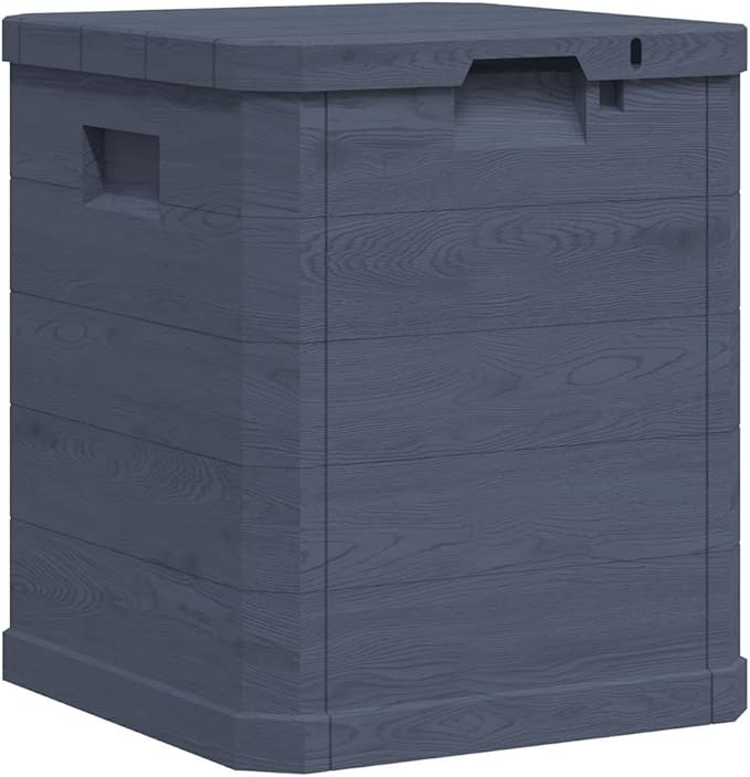 vidaXL Patio Storage Box, Deck Box with Lid, Outdoor Cabinet, Storage Chest for Outdoor Cushions Throw Pillows Garden Tools Pool Supplies, Anthracite