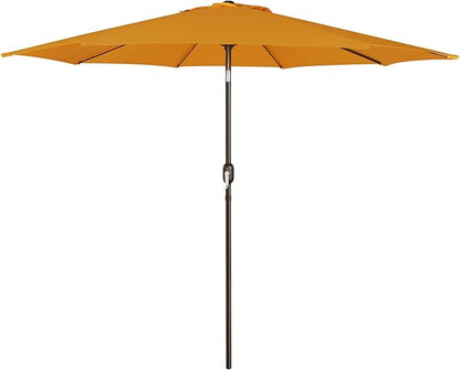 Blissun 9' Outdoor Patio Umbrella, Outdoor Table Umbrella, Yard Umbrella, Market Umbrella with 8 Sturdy Ribs, Push Button Tilt and Crank