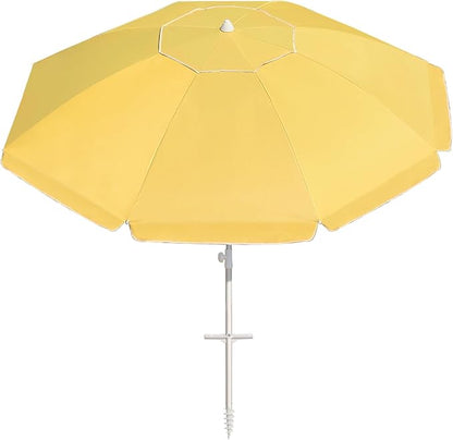 Northroad 8ft Large Beach Umbrella w/Sand Anchor Vent Tilt, Heavy Duty High Wind Patio Umbrellas w/Carry Bag,UV 50+ Sun Protection Portable Sunshade Umbrellas for Garden Pool Backyard