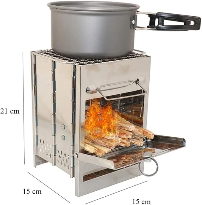 IRYZE Portable Charcoal Grill Portable Folding Outdoor Burning Stainless Steel BBQ Grill Barbeque Charcoal Grill BBQ Grill for Outdoor