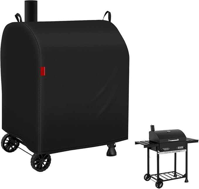 Outdoor Grill Cover Fits Royal Gourmet CD1824ET Charcoal Grill, Waterproof 600D Heavy Duty Barrel Grill Cover, Fade Resistant & Rip-Proof BBQ Grill Covers for CD Series.