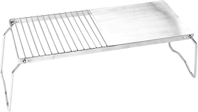 Stainless Steel Outdoor BBQ Grill Rack for Camping Charcoal Grill Tool Folding Design and Easy Setup for Barbecue Parties