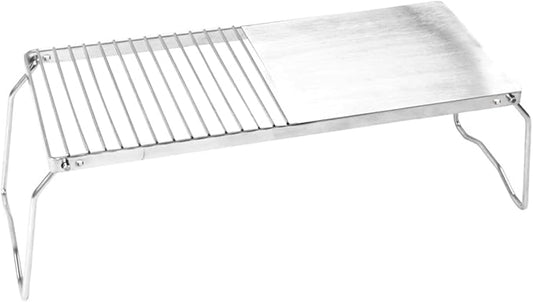 Stainless Steel Outdoor BBQ Grill Rack for Camping Charcoal Grill Tool Folding Design and Easy Setup for Barbecue Parties