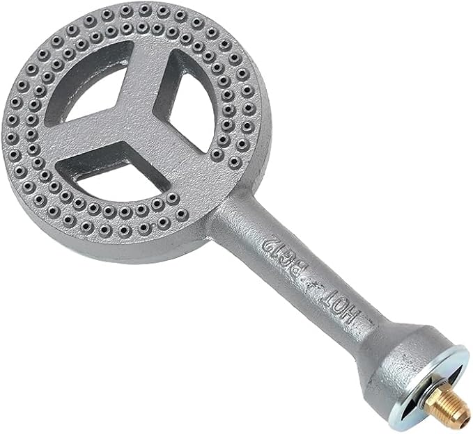 COOKAMP SH12 Cast Iron Propane Burner Head with Brass Fitting Orifice (SH12 - DIY Burner)