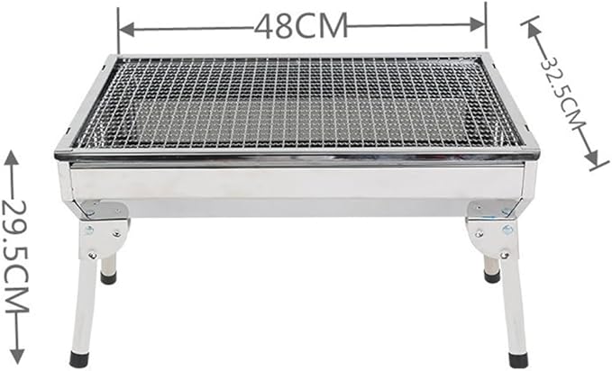 Portable Charcoal Grill for Camping BBQ, Outdoor Barbecue Grill with Foldable Stainless Steel Rack, Lightweight Camping Grill for Grilling,A-1