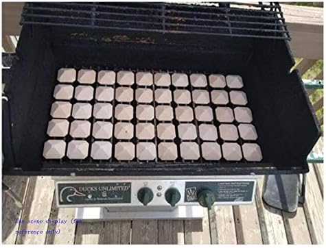 Efficient Radiates Heat -Reusable Ceramic Briquettes for Gas Grill, Ceramic Briquettes Replacement for Lynx L27, L30, CS30 Gas Grill,50 Pieces, 2" by 2" Each
