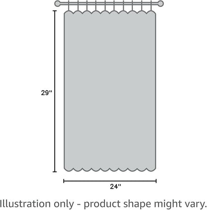 RYB HOME Small Curtains Blackout - Privacy Energy Efficiency Mini Curtains for Kids Bedroom RV Camper Windows Trailer Bathroom Kitchen Cabinet Window Tiers, W 29 x L 24, Greyish Purple, 2 Panels