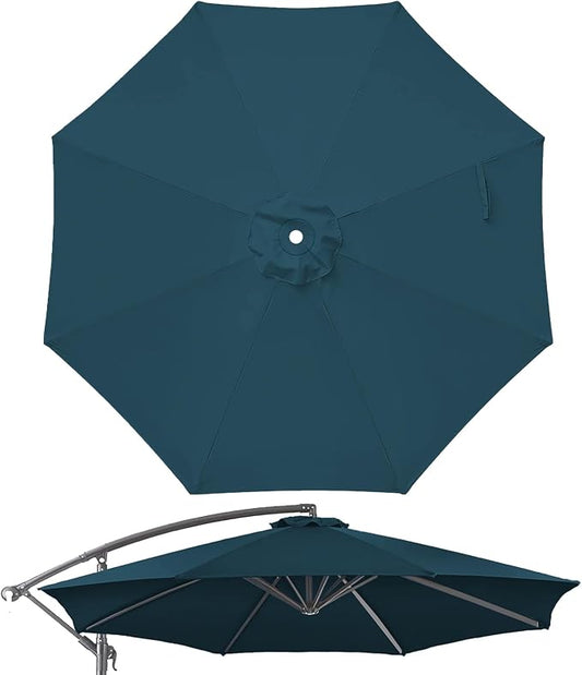 10ft Patio Umbrella Replacement Canopy for 8 ribs, Fits Hanging Offset Cantilever Market Outdoor Patio Shades，Canopy Only