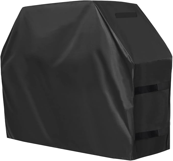 OutdoorLines Waterproof Heavy Duty BBQ Grill Cover - Universal Barbecue Grill Covers UV Resistant Barbeque Gas Grill Cover for Outdoor Outside Grill, 52L x 26W x 43H Inch, Black