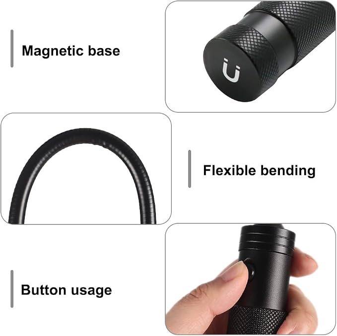 Grill Light, Zoomable Barbecue Lamp with Magnetic Base 360° Adjustable BBQ LED Lights for Outdoor Camping Workshop