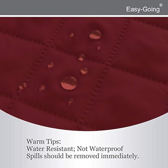Easy-Going Reversible Couch Cover, Small Chair, Christmas Red/Ivory | Machine Washable Slipcover For Dogs, Water Resistant Furniture Mat For Living Room, Non-Slip Sofa Cover, Pet Friendly