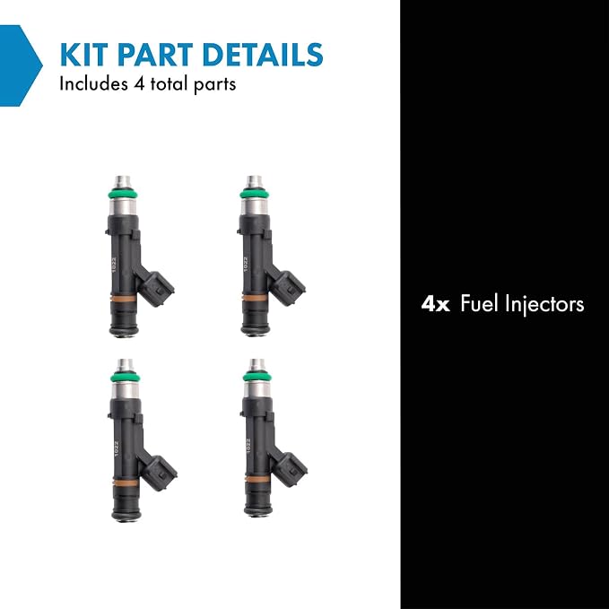 TRQ Fuel Injector Set | For 2007-2008 Ford Escape 2007 Focus 2006-2009 Fusion 2007-2011 Ranger Mercury Milan