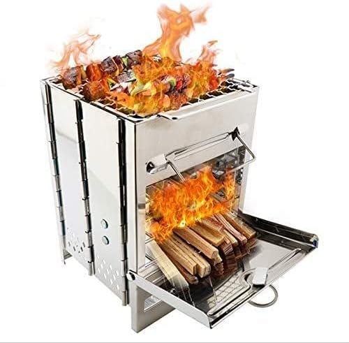 Portable Charcoal Grill for Camping BBQ Grills, Outdoor Barbecue Grill with Adjustable Height & Ashtray, Eco-Friendly Camping Grill for Picnic,A-1