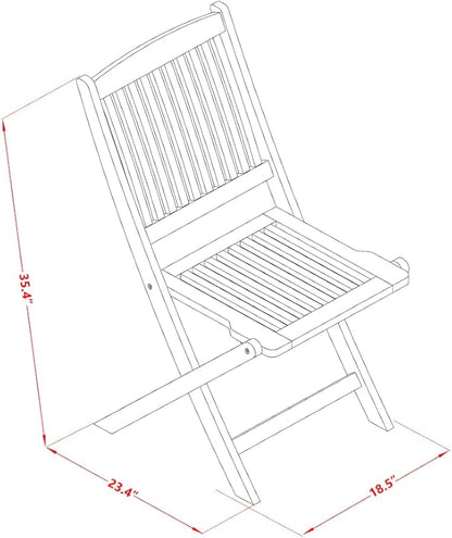 East West Furniture DEBS9CWNA 9 Piece Outdoor Patio Dining Sets Includes a Rectangle Acacia Wood Table and 8 Folding Side Chairs, 40x72 Inch, Natural Oil