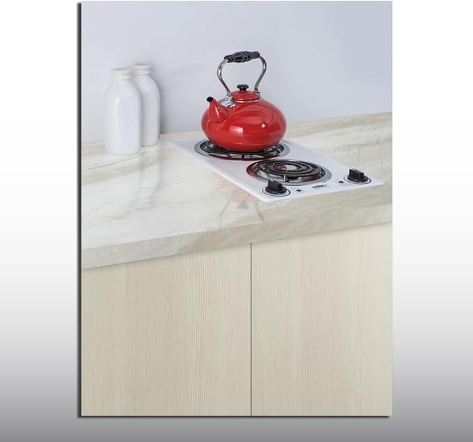 Summit 12" 2 Burner Electric Cooktop. 115 Volt Coil Electric Cooktop, ADA compliant, White- CCE211WH