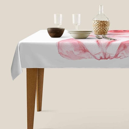 TKS MITLAN Pink Pig Funny Tablecloth 60x84 Inch Rectangular Cute Animal Wearing Wreath Oblong Table Cloth Kitchen Table Decorations for Home Dinner Party