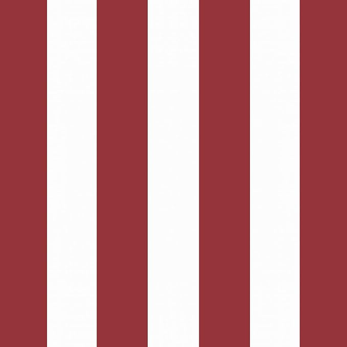 Arden Outdoor Chaise Cushion, 21 in x 72 in, Weather-Proof, Rain-Proof, Fade Resistant Patio Cushion for Chaise Lounger Ruby Red Cabana Stripe | Lounge Cushion, Weather-Proof, Rain-Proof, Fade Resistant for Chaise Lounger, Mold and Mildew Resistant