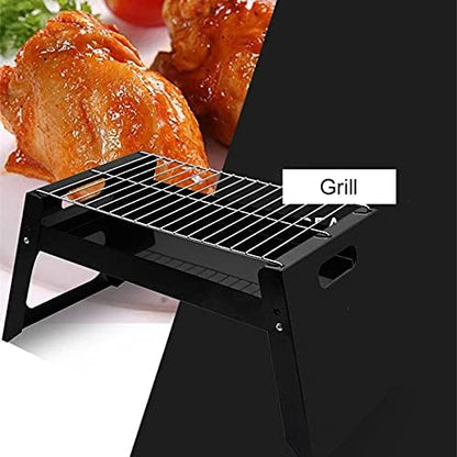 Portable Charcoal Grill for Camping BBQ Grills, Outdoor Barbecue Grill 2-5 People, Quick-Install Folding Steel Stove for Skewers DIY Grilling,A-1