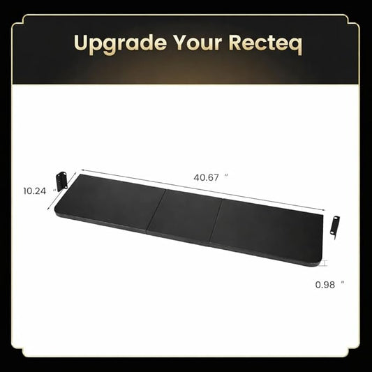 QuliMetal Folding Front Shelf for Recteq DualFire 1200, Front Grill Prep Table, Foldable Pellet Grill Shelf Accessory with Extra Workspace for Food Prep, Tools and Storage, 40.7" x 10.2"