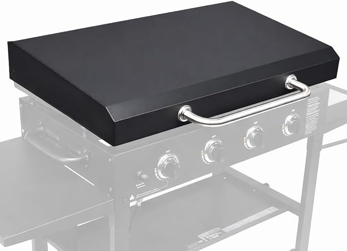 Upgraded Griddle Lid for Blackstone 28'', Hinged Lid for Blackstone 1517 1853 1605 1803 1839 1856 1924 1983 2094 2145 5003, Heat Resistant Griddle Hard Cover for Black Stone, Handle for Easy Lifting