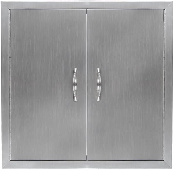 Outdoor Kitchen Doors, 24" W x 24" H BBQ Access Door, 304 Stainless Steel BBQ Doors for Indoor/Outdoor Kitchen, Outdoor Cabinet, BBQ Island