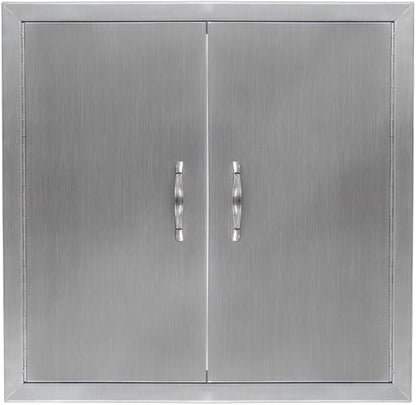 Outdoor Kitchen Doors, 24" W x 24" H BBQ Access Door, 304 Stainless Steel BBQ Doors for Indoor/Outdoor Kitchen, Outdoor Cabinet, BBQ Island