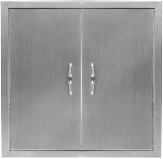 Outdoor Kitchen Doors, 24" W x 24" H BBQ Access Door, 304 Stainless Steel BBQ Doors for Indoor/Outdoor Kitchen, Outdoor Cabinet, BBQ Island