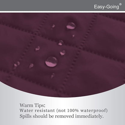 Easy-Going Reversible Couch Cover, Recliner 22 in, Wine/Beige | Machine Washable Slipcover For Dogs, Water Resistant Furniture Mat For Living Room, Non-Slip Sofa Cover, Pet Friendly