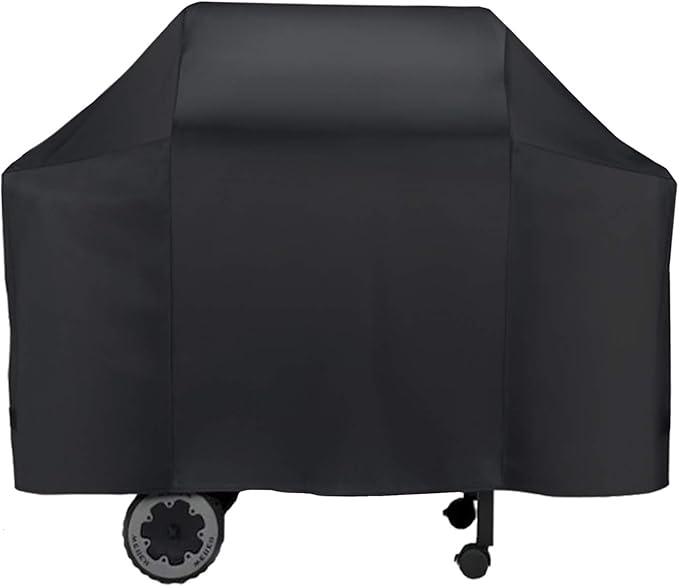 Kingkong 7573/7106 Grill Cover for Weber Spirit 200, 300 Series and Genesis Silver Gas Grill with Grill Brush, Tongs and Thermometer