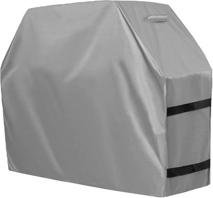 OutdoorLines Waterproof Heavy Duty BBQ Grill Cover - Universal Barbecue Grill Covers UV Resistant Barbeque Gas Grill Cover for Outdoor Outside Grill, 64L x 24W x 44H Inch, Gray