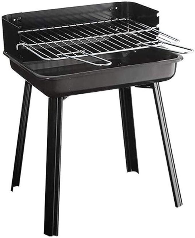 Barbecue Grill Portable Charcoal Grill, Chrome Cooking Grill, Outdoor Picnic Terrace, Backyard, Camping, 44.5 28 35 cm