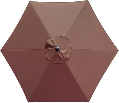 Sunnyglade 7.5ft Patio Umbrella Replacement Canopy Market Umbrella Top Outdoor Umbrella Canopy with 6 Ribs