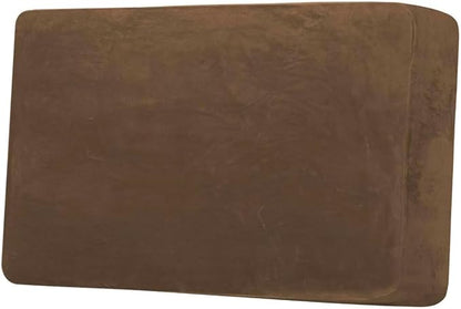 H.VERSAILTEX Velvet Stretch Individual Cushion Cover Plush Cushion Slipcover for Loveseat Sofa Furniture Protector Seat Cushion Sofa Cover (1 Piece Loveseat Cushion Cover, Bronze Brown)