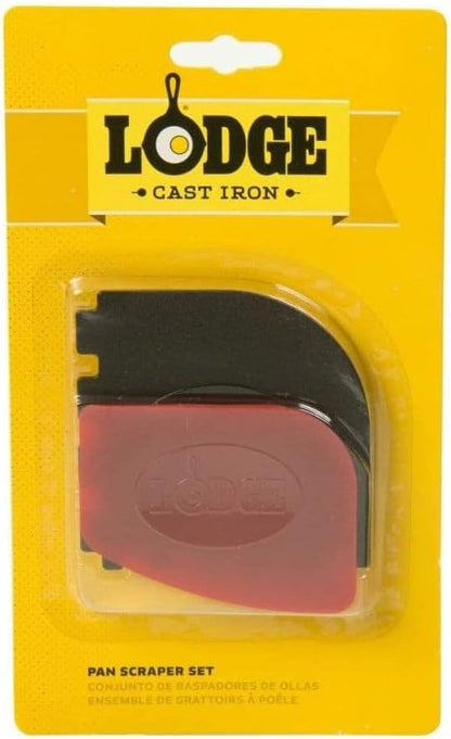 Lodge SCRAPERCOMBO Grill Scraper, 2 Count, Red/Black