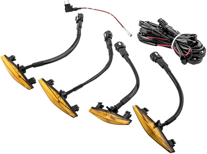 LED Amber Lights Compatible With 4Runner TRD Pro Grille 2014-Up SR5 Set Of 6
