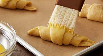 Rocky Mountain Goods Wood Handle Pastry Brush – 7.5” Natural Bristle Basting Brush for Baking, Glazing & BBQ – Soft Bristles for Even Coating – Perfect for Pastries, Meats & Sauces