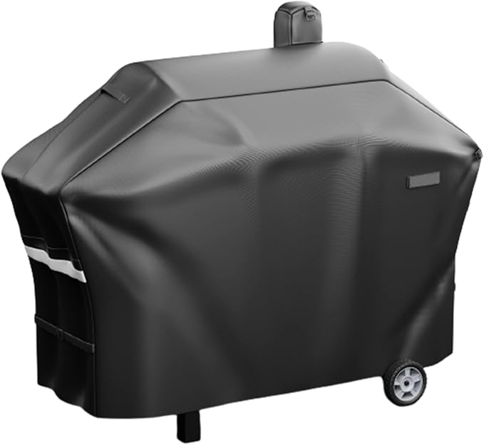 Uniflasy Grill Cover Compatible with Camp Chef 24 Pellet Grills, 600D Waterproof Smoker Cover for Woodwind Pro 24, DLX 24, SmokePro PG24 PG24LS PG24S PG24SE PG24LTD, Anti-UV Windproof BBQ Cover