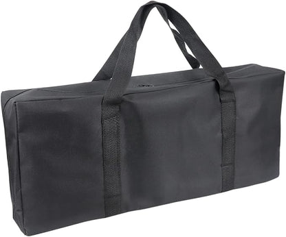 BBQ Tools Carry Bag,Large Capacity Oxford Grill Tool Carry Bag, Waterproof Outdoor BBQ Grill Accessories Bag for Picnic Cooking Camping Trip (Black,24.8x 5.12 x 9.45inch)
