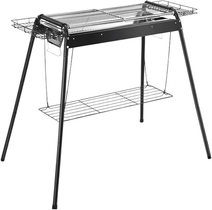 Barbecue Charcoal Grill Outdoor Barbecue Grill Stainless Steel Folding Charcoal Grill Portable Grill for Camping Charcoal BBQ Grill