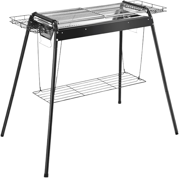 Charcoal Grill Outdoor Barbecue Grill Stainless Steel Folding Charcoal Grill Portable Grill for Camping BBQ Grill