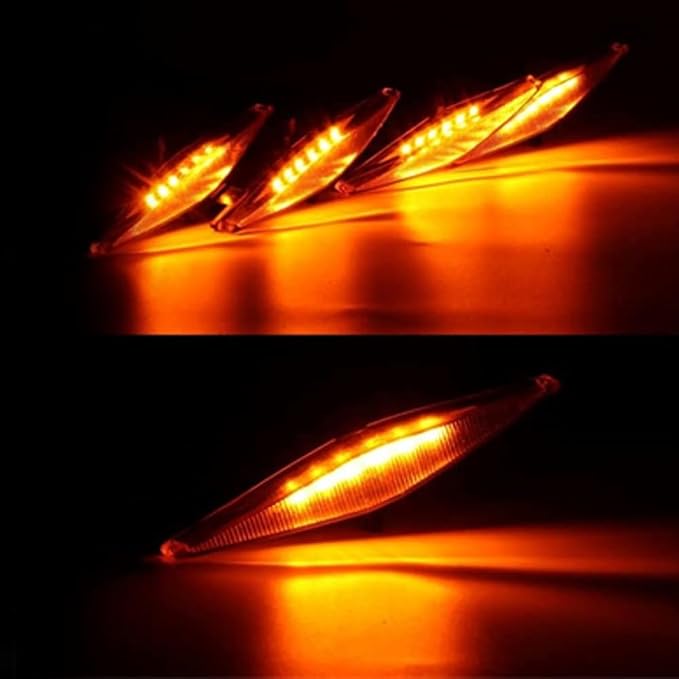 Smoked LED Grille Light Kit, LED Light with Wire, Compatible with Toyota 4Runner TRD Pro Grille 2014-2019, 1 Set (Amber Light)