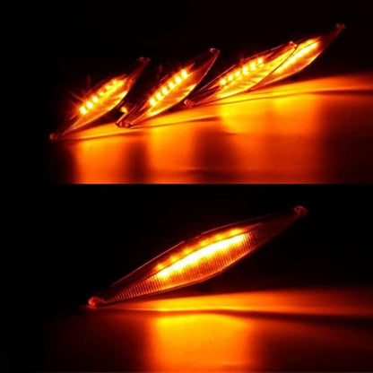 Smoked LED Grille Light Kit, LED Light with Wire, Compatible with Toyota 4Runner TRD Pro Grille 2014-2019, 1 Set (Amber Light)