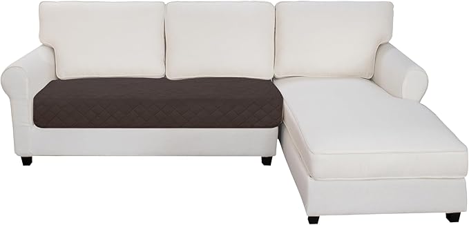 Easy-Going Sectional Couch Covers for Dogs L Shape Sofa Cover Reversible Sofa Slipcover Chaise Lounge Cover Furniture Protector Cover for Pets Dog Cat (30 x 50 inches, Chocolate/Beige) | Chocolate/Beige, Soft Sofa Slipcover For Dogs, Fits Left/Right Ch...