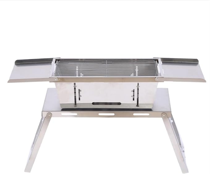 Foldable and Portable Portable Charcoal Grill Stainless Steels BBQ For Garden Outdoor Cooking Camping Heat Resistant