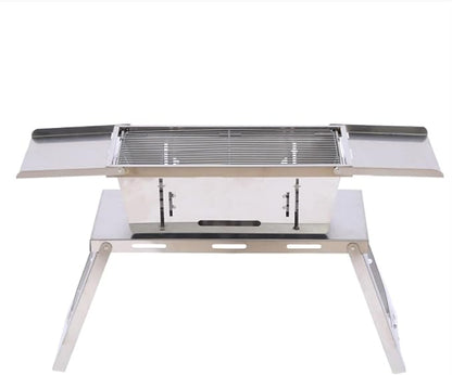 Foldable and Portable Portable Charcoal Grill Stainless Steels BBQ For Garden Outdoor Cooking Camping Heat Resistant