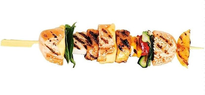 Gmark 100 Count Bamboo Paddle Skewers, 12 Inch Natural Flat Wooden BBQ Picks, Biodegradable Kabob Sticks for Grilling, Appetizers, Fruit, Meat & Shish Kebabs GM1075