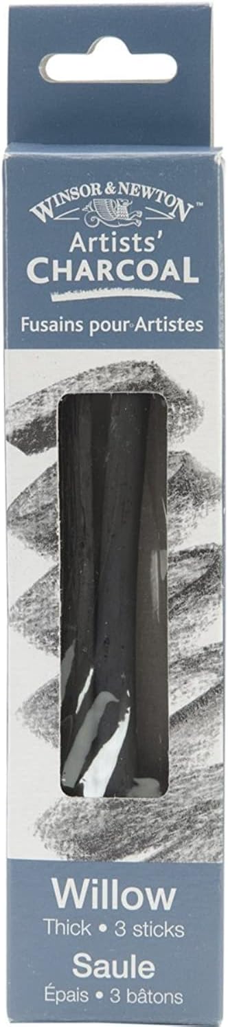 Winsor & Newton Artists' Willow Charcoal, Thick, Box of 3