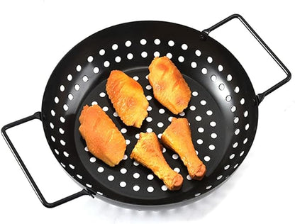 BBQ Grill Outdoor Non-stick Charcoal Grill Plate Stainless Steel Barbecue Tray Grills Portable Charcoal Stove for Outdoor Camping Bbq Accessories (Size : 29.7x22.7x5.2cm)
