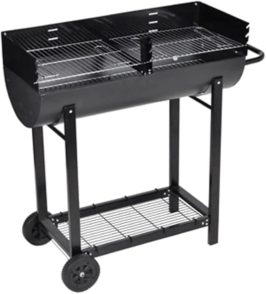 vidaXL Charcoal Grill, BBQ Grill for Outdoor Camping Picnic Patio, Barbecue Grill for Home Party, Smoker for Deck Backyard Cooking